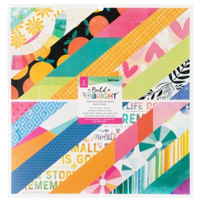 Vicki Boutin - Ensemble de papier 12" x 12" collection «Bold + Bright» 48 pages